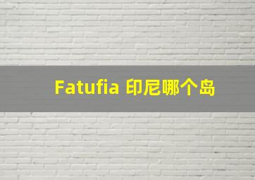 Fatufia 印尼哪个岛